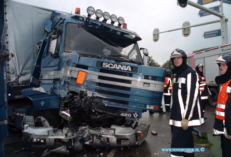 98090913.jpg - DE DORDRECHT:PROVINALEWEG N 216/N218 :09-09-1998: EEN FRONTALE AANRIJDING TUSSEN 2 VRACHTWAGEN OP DE KRUISING PROVINALEWEG N216/218  PAPENDRECHT /MEERKERK RAAKTE 1 BESTUURDER BEKNELD  DE BRANDWEER MOEST DE MAN UIT ZIJN WRAK HALEN EN DE ANDERE CHAUFFEUR BELANDE OM EEN ANWB PAAL DE KRUISING WAS ONGEVEER 3 UUR  GESTREMT VOORHET VERKEER DE OORZAAK VAN HET ONGEVAL IS NOG NIET BEKENDDeze digitale foto blijft eigendom van FOTOPERSBURO BUSINK. Wij hanteren de voorwaarden van het N.V.F. en N.V.J. Gebruik van deze foto impliceert dat u bekend bent  en akkoord gaat met deze voorwaarden bij publicatie.EB/ETIENNE BUSINK