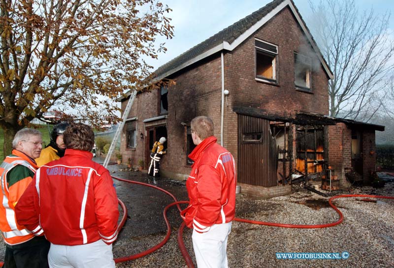 98110907.jpg - AMBU ZHZ :TIENHOVEN:EXSPLOSIE:09-11-1998:WONING BRAND AF .TIENHOVEN DE INBOEDEL VAN EEN WONING AAN DE LEK DIJK IS DOOR BRAND GEHEEL VERWOEST ROND 13,40 HOORDEN OMWONENDEN EEN EXPLOSIE. DEZE KWAM WAARWSCHIJNLIJK VANUIT DE KEIKEN. DIRECKT DAAROP BRAK ER EEN UITSLAANDE BRAND UIT DE WONING BRANDE HELEMAAL UIT. ALLEEN DE BUITENMUREN EN HET DAK BLEVEN GESPAARD. OP HET MONMENT VAN DE EXSPLOSIE WAS ER NIEMAND IN DE WONING AANWEZIG. ER WORDT EEN PONDERZOEK NAAR DE EXPLOSIE IN GESTELD DOOR DE POLITIE.Deze digitale foto blijft eigendom van FOTOPERSBURO BUSINK. Wij hanteren de voorwaarden van het N.V.F. en N.V.J. Gebruik van deze foto impliceert dat u bekend bent  en akkoord gaat met deze voorwaarden bij publicatie.EB/ETIENNE BUSINK