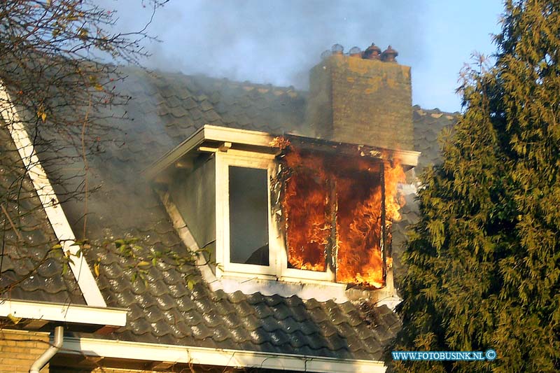 08122706.jpg - FOTOOPDRACHT:Zwijndrecht:27-12-2008:BRAND OP ZOLDER  ZWIJNDRECHT  In een woning aan de Rotterdamseweg heeft op zaterdagmiddag 27 december tussen 15.30 uur en 16.30 uur een brand gewoed. De zolderverdieping van het pand brandde geheel uit. De bewoners van omliggende panden werden uit voorzorg geëvacueerd. Er vielen geen slachtoffers. Een van de bewoners was vergeten de elektrische deken uit te zetten wat vermoedelijk door oververhitting de brand veroorzaakte. Met een emmer water werd de brand geprobeerd te doven, dit mislukteDeze digitale foto blijft eigendom van FOTOPERSBURO BUSINK. Wij hanteren de voorwaarden van het N.V.F. en N.V.J. Gebruik van deze foto impliceert dat u bekend bent  en akkoord gaat met deze voorwaarden bij publicatie.EB/ETIENNE BUSINK