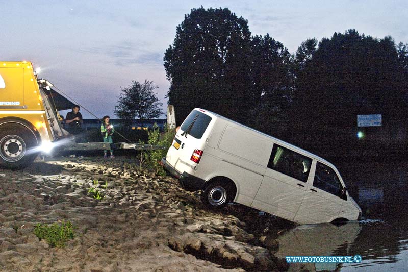 14042305.jpg - FOTOOPDRACHT:Dordrecht:23-04-2014:Auto te water loswalweg bestuurder wist er op tijd uit te komen, had auto in verkeerde versnelling gezet en reed daarom het water in.Deze digitale foto blijft eigendom van FOTOPERSBURO BUSINK. Wij hanteren de voorwaarden van het N.V.F. en N.V.J. Gebruik van deze foto impliceert dat u bekend bent  en akkoord gaat met deze voorwaarden bij publicatie.EB/ETIENNE BUSINK