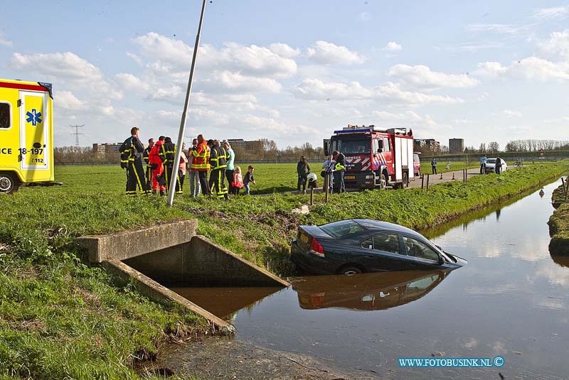 160403992.jpg - SLIEDRECHT - Op zondag 3 april 2016 is er op de Kweldamweg in Sliedrecht een auto te water geraakt.De bestuurder van de auto had de bocht te laat gezien en schoot zo met zijn auto de sloot inEen ambulance kwam ter plaatse om de man na te kijken.een berger heeft de auto uit het water gehaald.Deze digitale foto blijft eigendom van FOTOPERSBURO BUSINK. Wij hanteren de voorwaarden van het N.V.F. en N.V.J. Gebruik van deze foto impliceert dat u bekend bent  en akkoord gaat met deze voorwaarden bij publicatie.EB/ETIENNE BUSINK