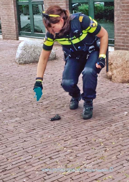 15062402.jpg - DORDRECHT - 24 juni 2015 Achter de kermis thv Yulius op het gelderlozepad was er een jongeman die mogelijk een vuurwapen bij zich droeg volgens de politie kregen ze een melding dat er iemand met een wapen rond liep op de kermis die mogelijk een persoon had bedreigt en uitgescholden politie ging hem met getrokken pistolen te lijf maar verdachte gooide zijn wapen al snel weg het is niet bekend of het wapen echt of nep was Deze digitale foto blijft eigendom van FOTOPERSBURO BUSINK. Wij hanteren de voorwaarden van het N.V.F. en N.V.J. Gebruik van deze foto impliceert dat u bekend bent  en akkoord gaat met deze voorwaarden bij publicatie.EB/ETIENNE BUSINK